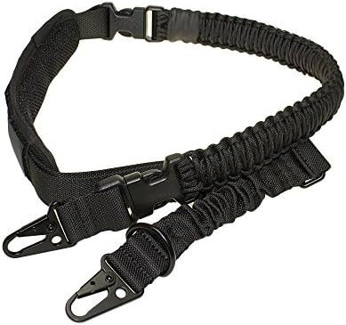 550 Paracord Gun Sling Rifle Sling 2 Point Sling Rifle Strap with Shoulder Pad Removable Paracord Strap Metal Clasps Adjustable Length