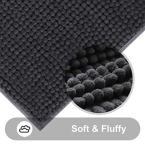 smiry Non Slip Chenille Bath Mat, 50 x 80 cm, Extra Soft Bathroom Mat - Image 3