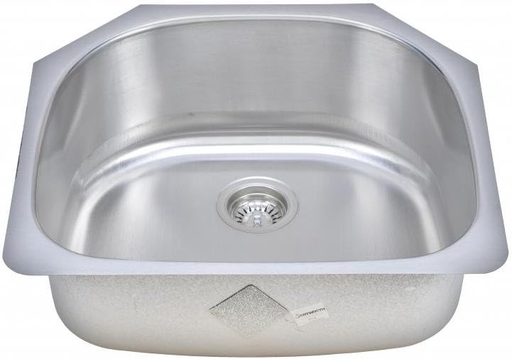 Wells CMU2421-9D Craftsmen Series Stainless Steel Kitchen Sink, 24" 18 Gauge, Brushed Matte Finish