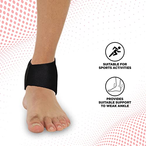 Nivia Orthopedic Basic Ankle Support (Free Size, Black) 4