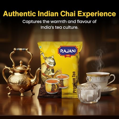 Image of RAJANI Premium Fanning Tea Powder (1Kg), Pure Assam CTC Process Kadak Chai Patti | Rich Flavoured Premium Black Tea Powder with Strong & Refreshing Aroma