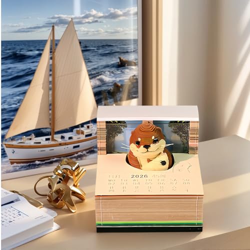 Calendrier 3D animaux mignons pour décorer le bureau et la maison - 2