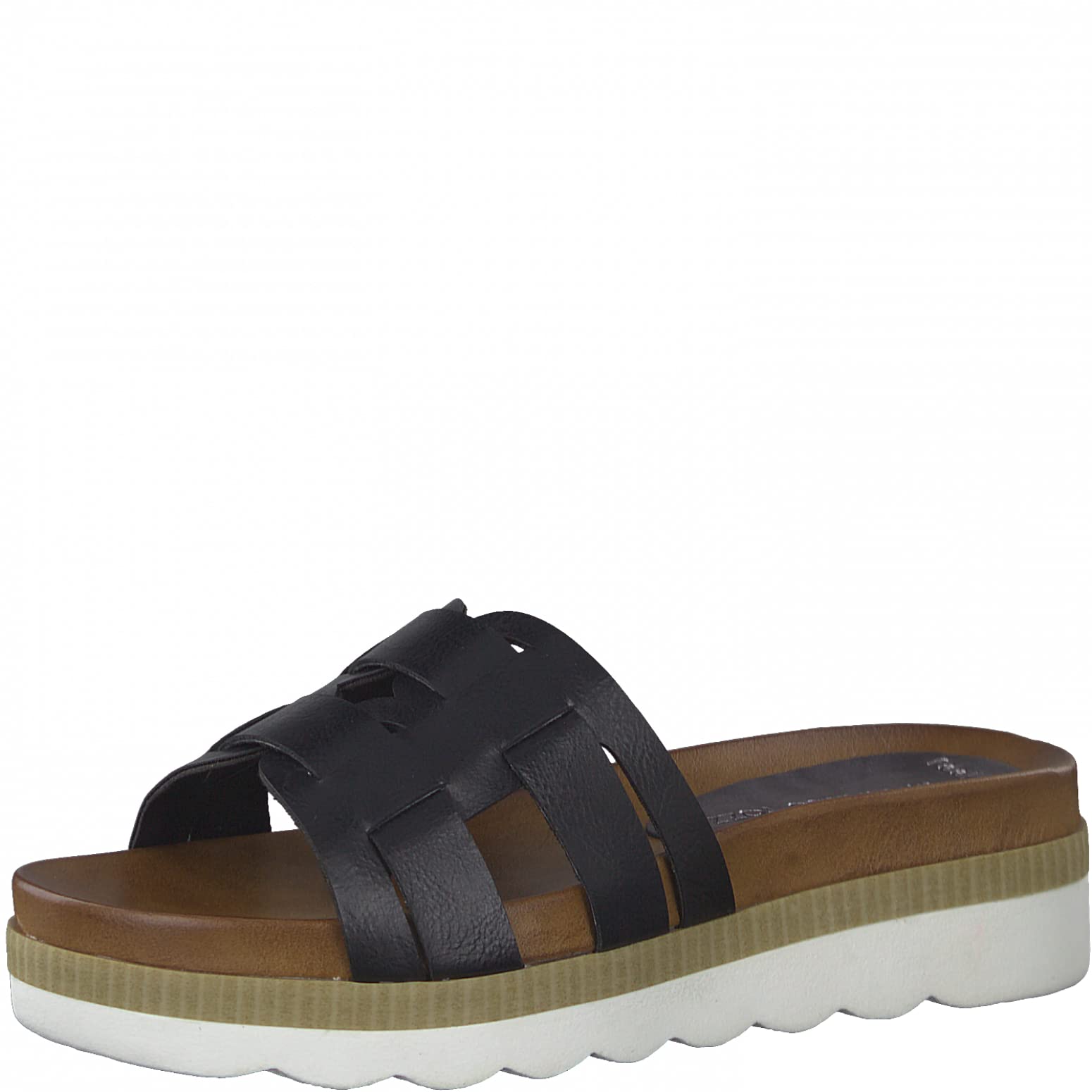 Marco Tozzi Women's Damen 2-2-27401-28 Pantolette Sandal, Black Antic, 6.5 UK