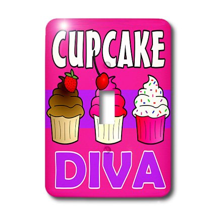 Interrupteur à baïonnette Cupcake Diva pour déco de cuisine - 3