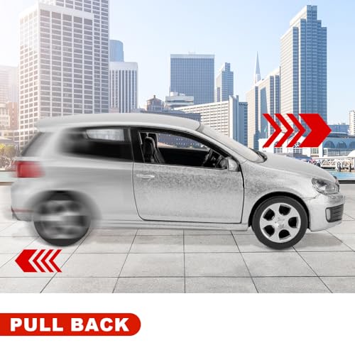 Volkswagen Golf GTI modelo 1:36 plata miniatura 3