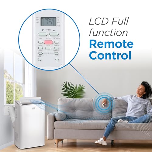 Image of BLACK+DECKER Smart Portable Air Conditioner,12,000 BTU, for Rooms Up To 550 Sq. Ft., Portable AC with Inverter Compressor & Window Kit, BPACT08NM, White