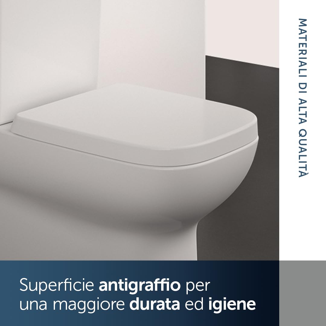 Ideal Standard i.life S sedile per WC avvolgente, angolare – Bianco (Alpin)