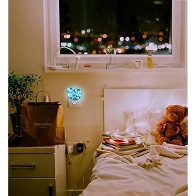 Puzzled Glass Art Night Light, Plug in Decorative Socket Lamp, Manual On & Off Portable Light for Stairway, Bedroom… 51fNAigPyuL. SS400
