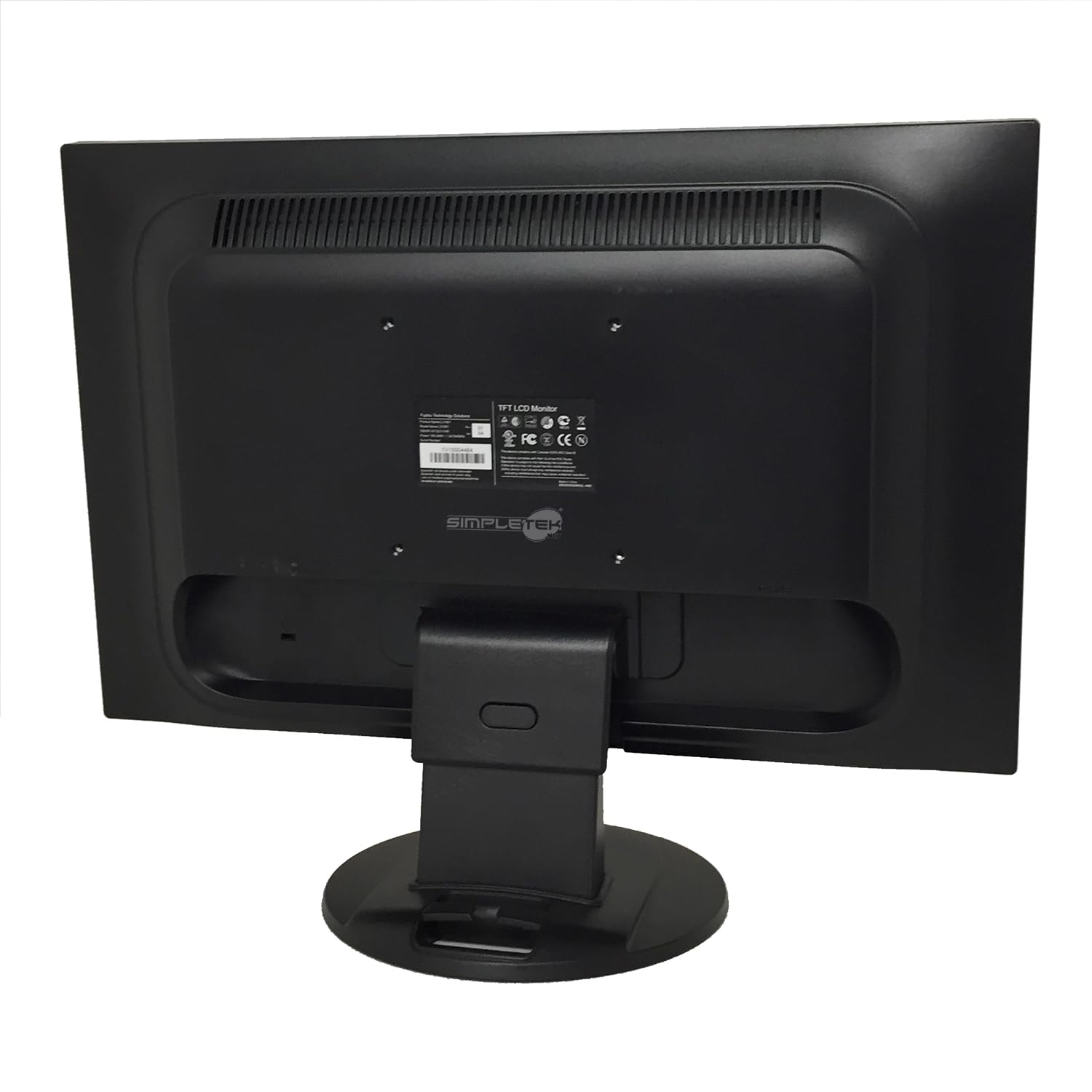 SIMPLETEK - Monitor 19" LED Widescreen HD (1366x768) | 5 ms, Speaker Stereo, VGA, VESA | Ideale per Ufficio e Uso Domestico (Ricondizionato)