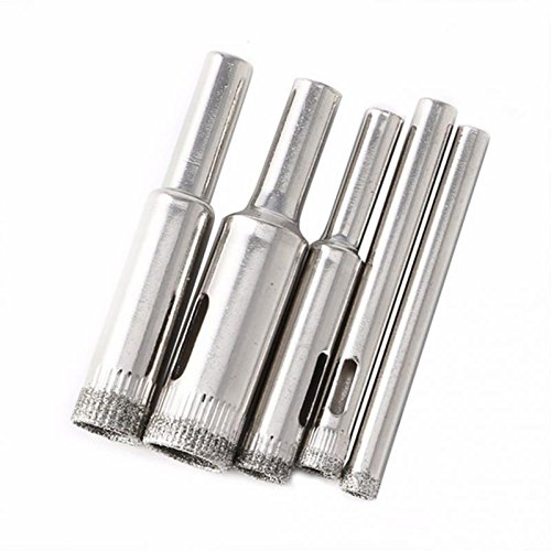 Corded Diamond Hole Saw Tile Ceramic Glass Marble Cutter Drill Bits Set - (5mm-12mm , 5 Pieces) 1