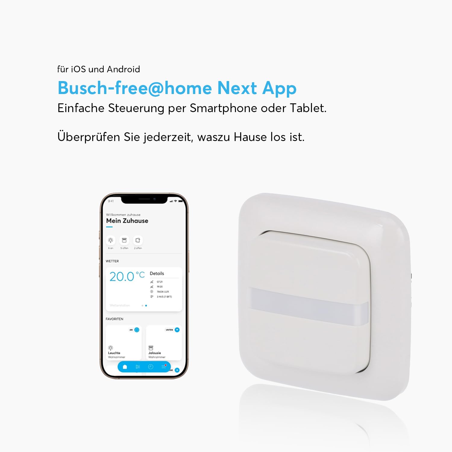 Busch-Jaeger 64765 UJ-214 Komplettset Komfortschalter Flex Relais-Einsatz Reflex-SI-Abdeckrahmen 1-Fach Alpinweiß 2CKA006800A2908
