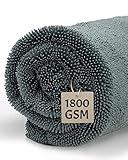 Ivality® Ultra Saugstarkes 80x50 cm 1800 GSM Twisted Towel Mikrofaser-Tuch - fusselfreie & Lack-schonende Microfaser-Reinigung - Trockentuch Motorrad- & Auto Pflege