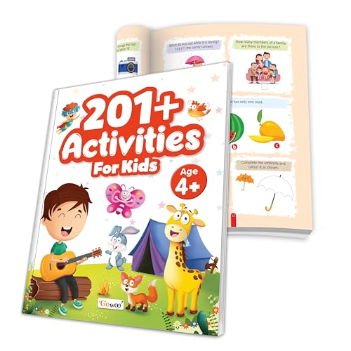 Image of 201+ Activities for Kids for Age 4+ :- fun activity book for kids, engaging activities for kids 4+, creative activity book for toddlers