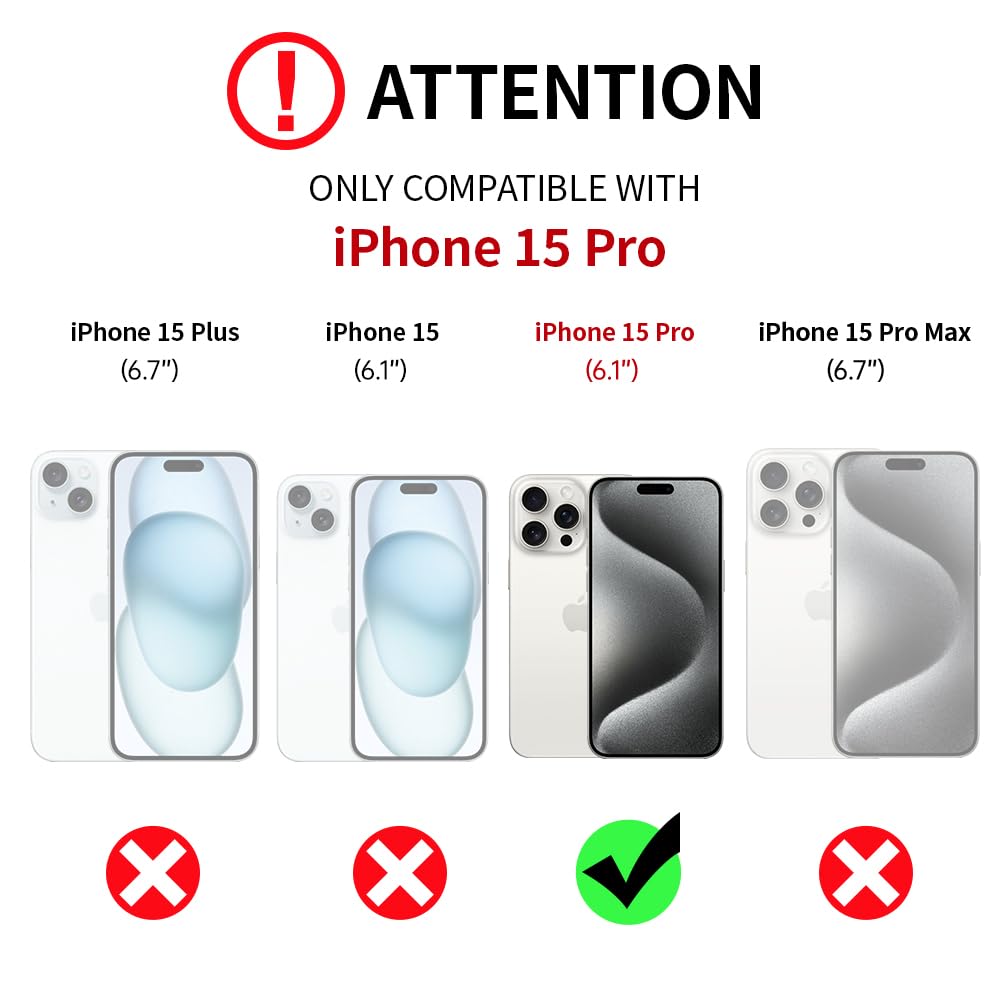 Amazon.com: CUSTYPE for iPhone 15 Pro 6.1