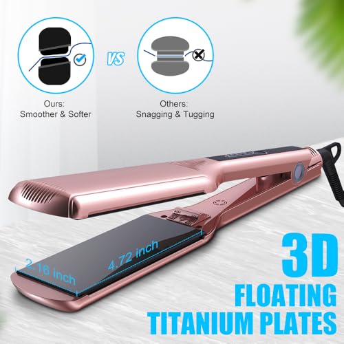 Bcway 2.16" Extra-Large Floating Titanium Hair Straightener の商品画像 3