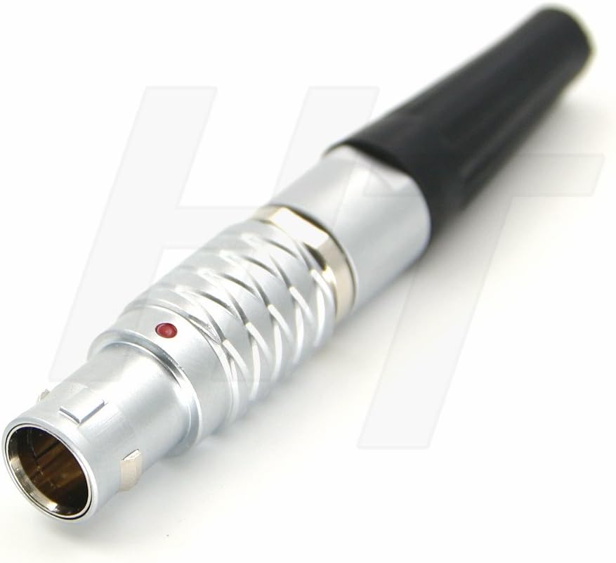 HangTon 0B Circular Connector Cable Plug FGG 5 Pin Male Contact for ARRI Alexa RED Sony ZCAM Ambient Lokit Timecode Data Power (5P, Plug)
