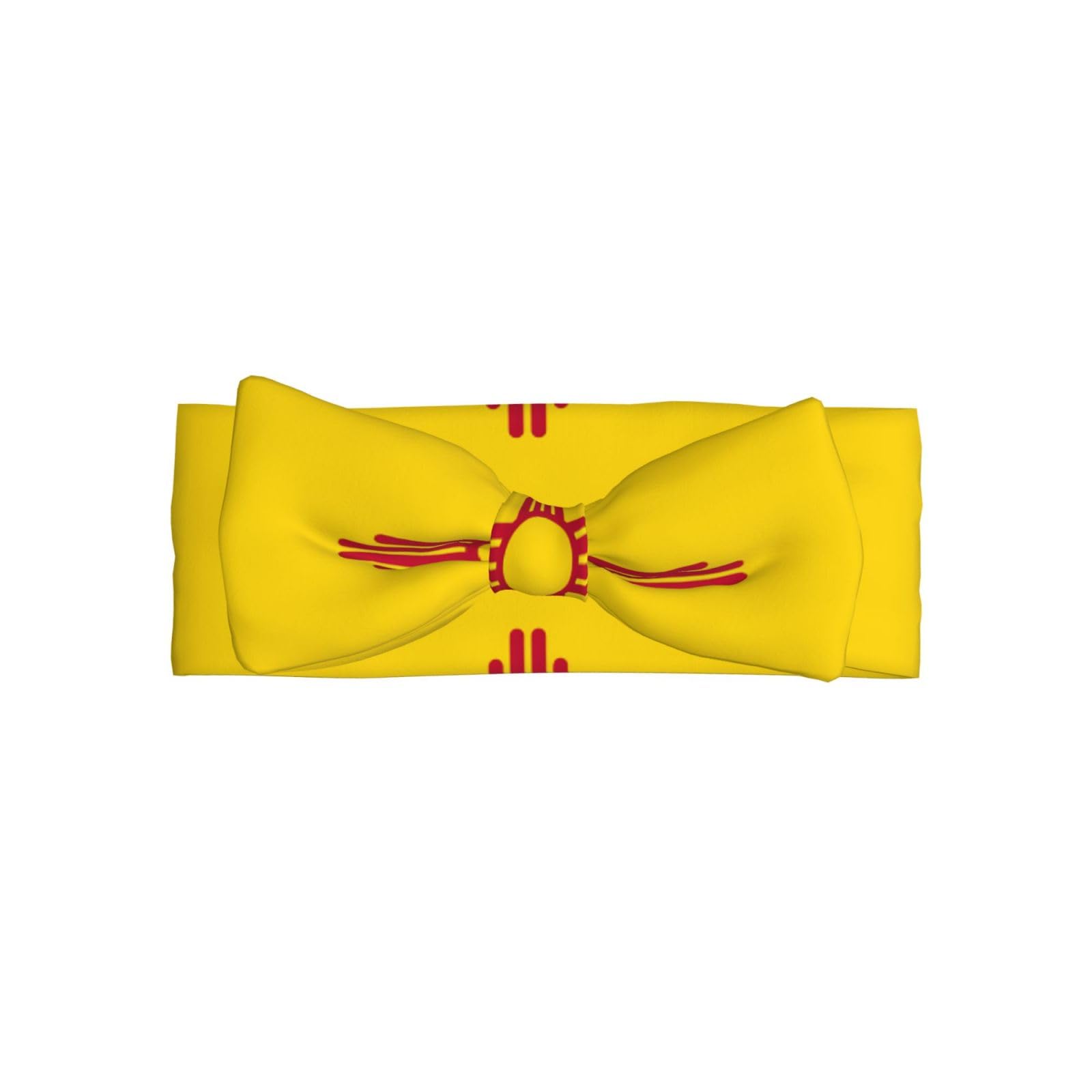 Cute Flag of New Mexico Print Baby Bow Headband â€“ Soft Bows for Newborns, Infants & Toddlers â€“ Full Moon Gift, Delicate