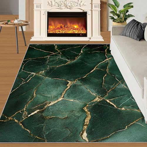 Tapis de salon marbre veiné tapis d'intérieur rectangulaire - 4