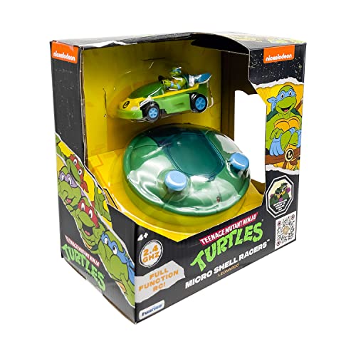 Teenage Mutant Ninja Turtles Toy, Leonardo Micro Shell Racer RC Vehicle, 2.4 GHz Turtle Half Shell Controller - Image 3