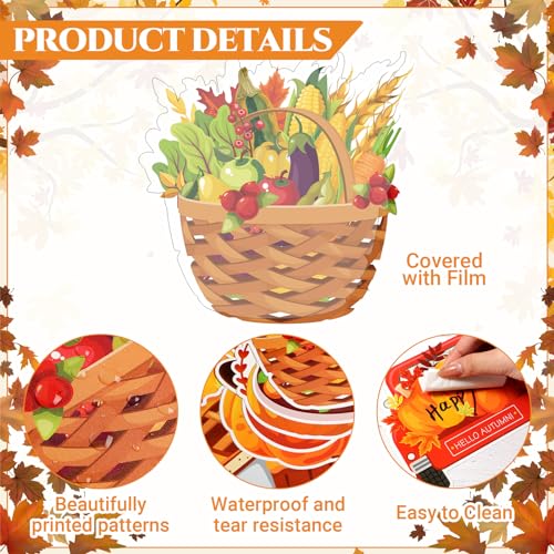 Kit de découpes citrouille et dinde pour décoration Happy Thanksgiving