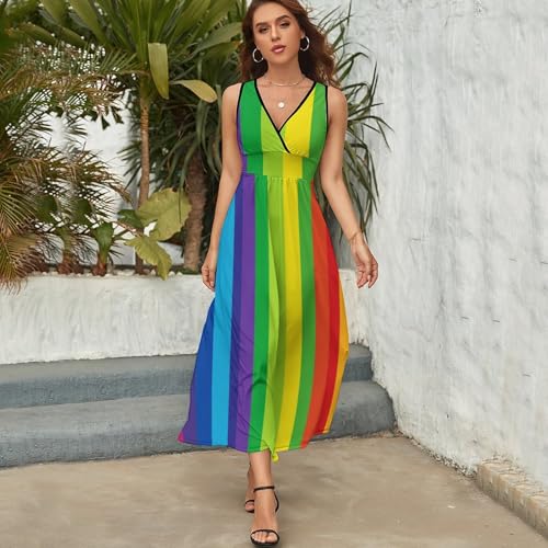 Robe confortable vacances longue sans manche pour rester au frais - 5