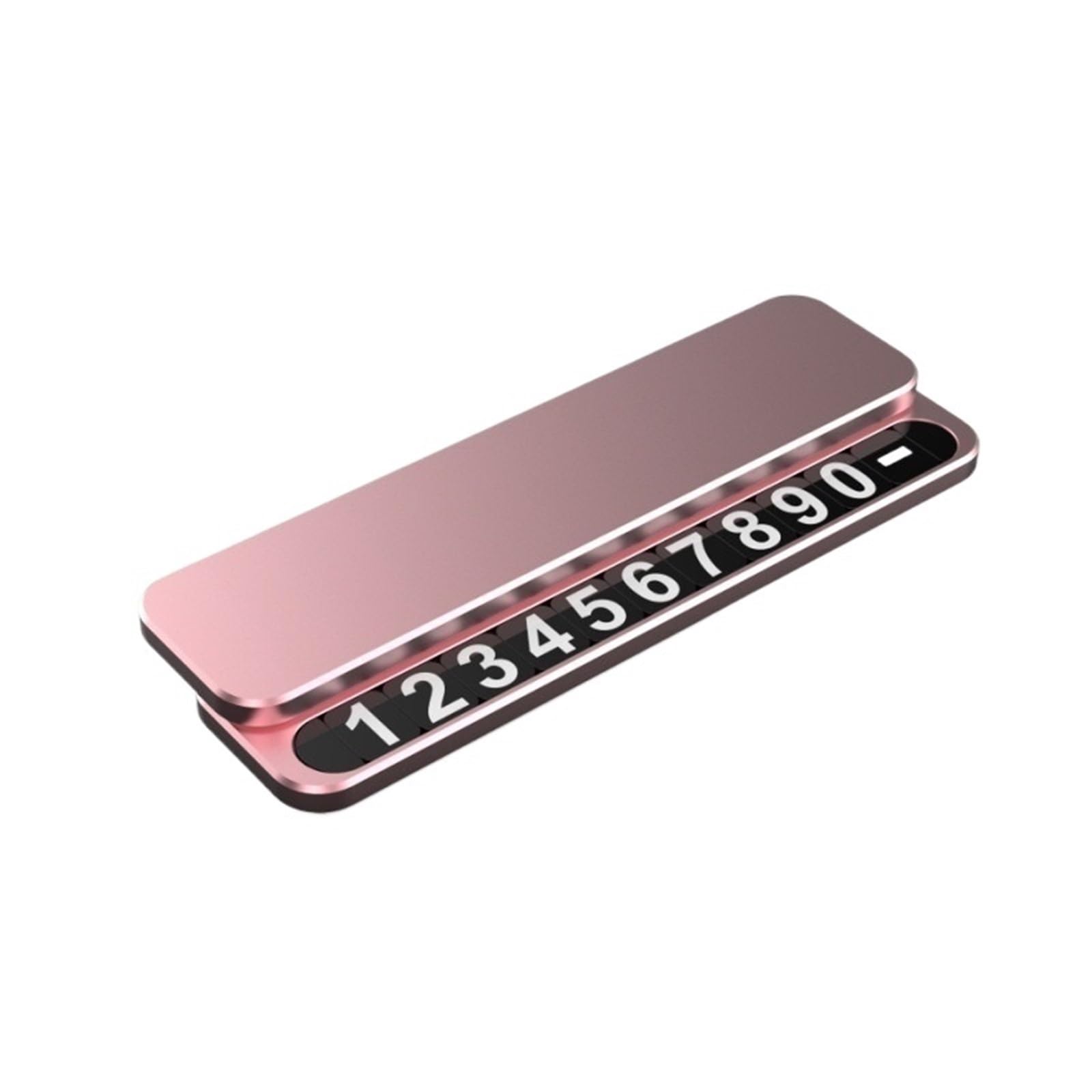2Pcs Hidden Decoration Mobile Phone Number Plate Temporary Parking Car Supplies Moving License for Car(Pink)