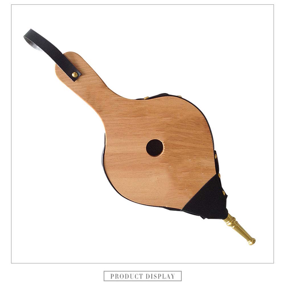 soffietti per caminetti in Legno, Soffietto in Legno,Soffietto for Camino in Legno Vintage,Stufe a Legna o Falò all'aperto e Barbecue a Carbone,38x17cm