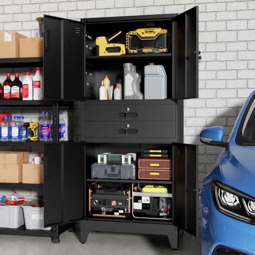 Image of Metal Storage Cabinet for Garage, Tool Cabinet, Utility Cabinet