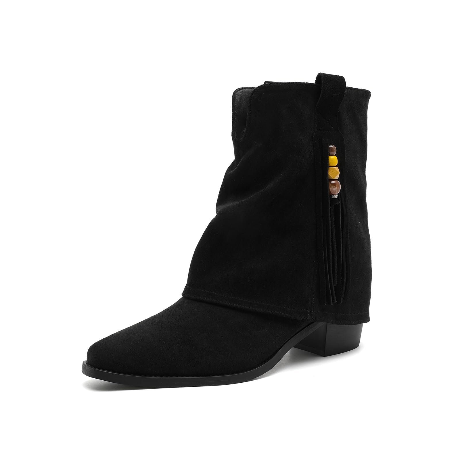 Women Winter Snow Boots Mid-calf Suede Upper Winter Boots Lightweight Warm Booties with Non-slip Rubber Outsole Suitable for