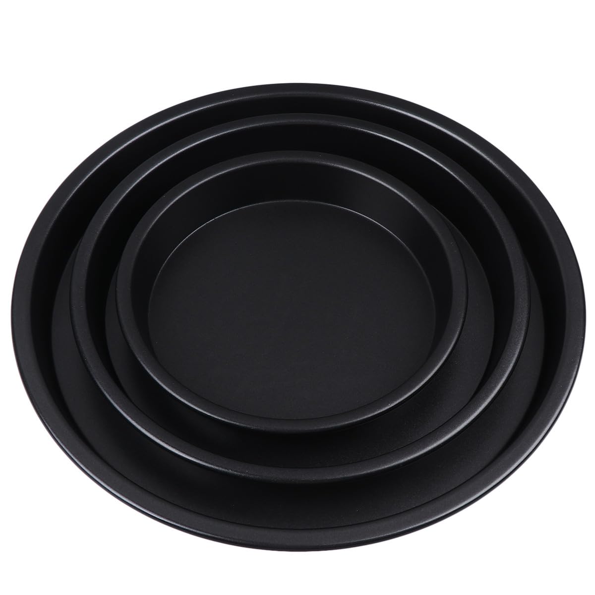 Set Teglie da Forno Antiaderenti 3 Pezzi in Lega di Alluminio Nero | Cornbread e Cheesecakes, Adatte a Cottura di Torte e Biscotti, Formato Compatto per Uso Domestico