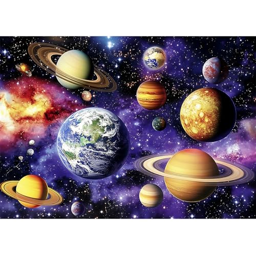 CEOVR Planets Diamond Art Kits for Adults, 5D DIY Full Drill Universe Diamond Painting Dots Crystal Gem Art, Adult Crafts Kits Arts and Crafts, Wall Decor for Home Office 12x16inch, Space Stars