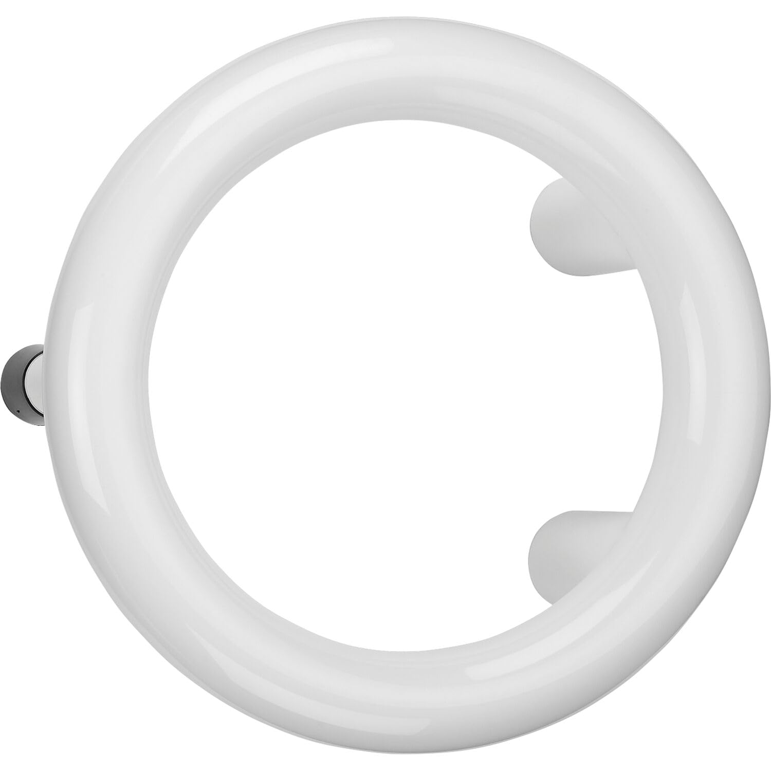 ECO Stoßgriff rund für Trennwand ø 210mm LA 100mm - Türgriff mit Anschlagpuffer, Kunststoff weiß