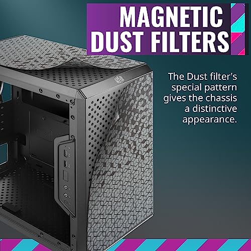 Image of ASRock B450M /AC R2.0 AM4 AMD Promontory B450 SATA 6Gb /s Micro ATX AMD Motherboard & Cooler Master MasterBox Q300L Micro-ATX Tower with Magnetic Design Dust Filter, Transparent Acrylic Side Panel