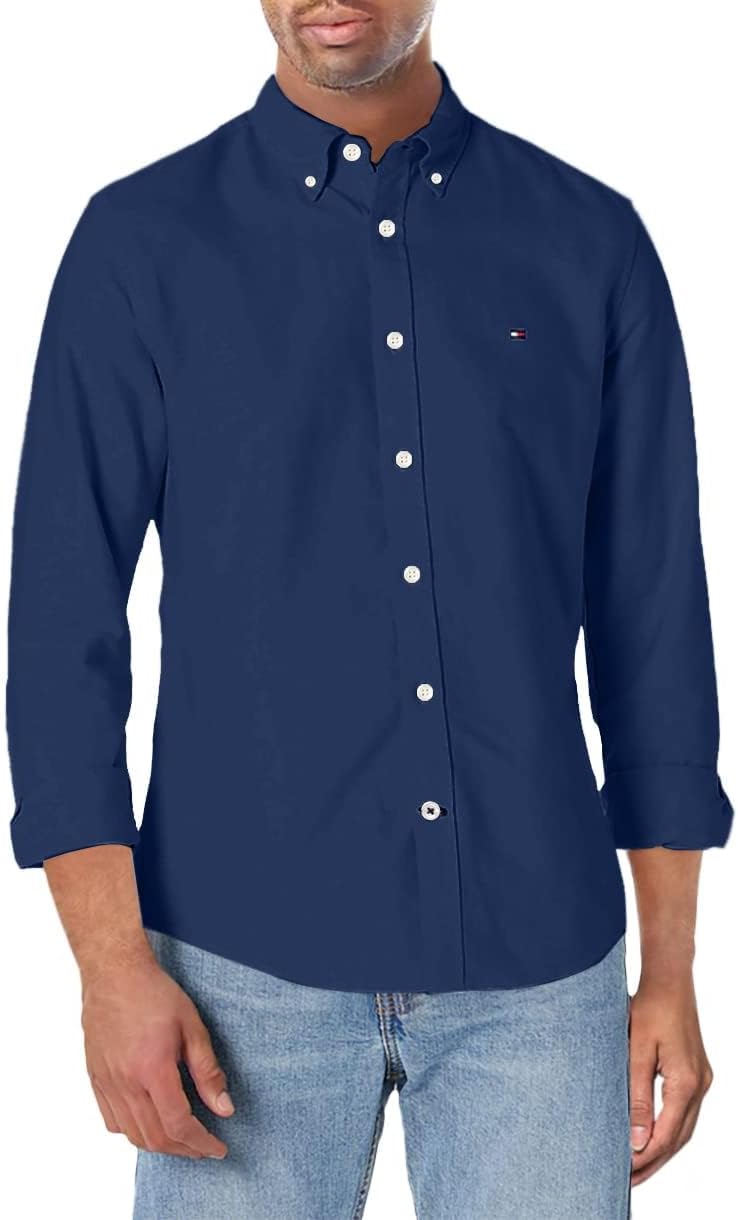 Tommy Hilfiger Mens Long Sleeve Button-Down Oxford Shirt in Regular Fit