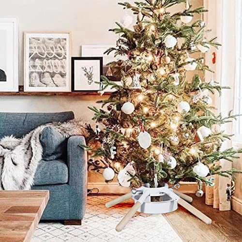 Blissun Christmas Tree Stand, Christmas Tree Holder, Xmas Tree Base Stand For Real Trees, White #TOP6