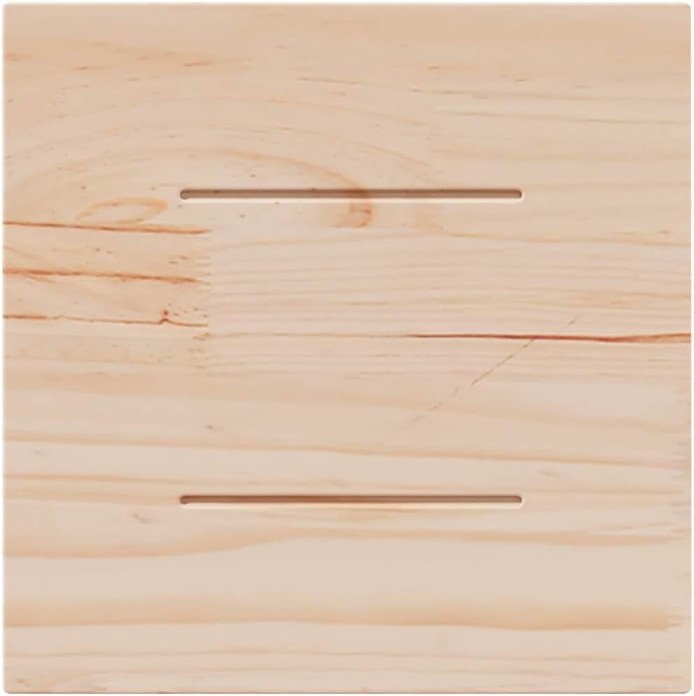 vidaXL Table Top Natural Pine Wood Solid Pine Wood 16 x 16 in Durable