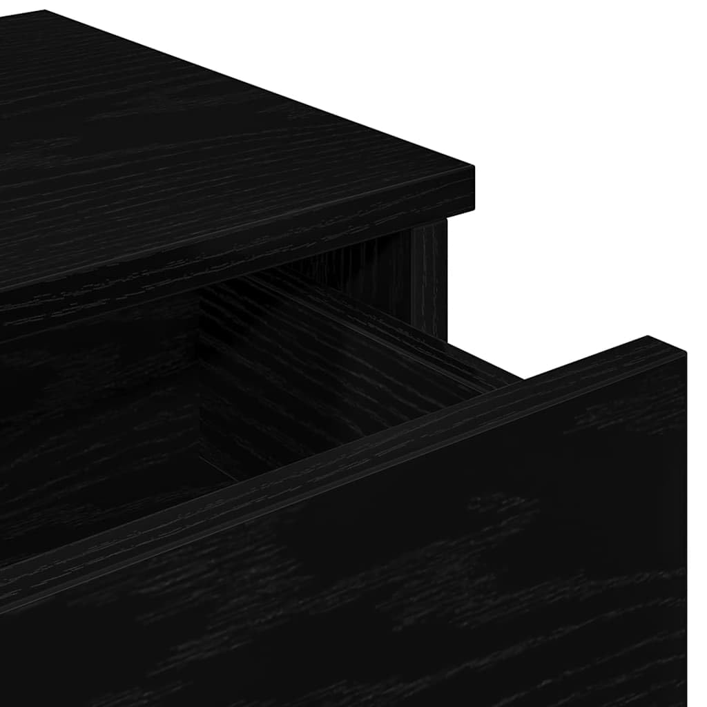 Generisch Wandregal mit Schubladen Schwarz 100x37,5x19 cm Holzwerkstoff,Möbel,Regalsysteme,Wandregale-859960