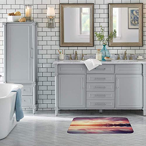 Tapis de douche antidérapant épais doux lavable en machine 91cm - 4