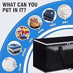 BlissTotes Collapsible Moving Bags - Heavy Duty Boxes with Zippers and Handles, Space Saving Packing Totes for Moving Supplies Storage (93L, 6-Pack, Black) - Image 5