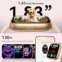 Smartwatch Damen Herren, 1.83" HD Fitness Tracker mit Alexa/Telefonfunktion, 120+Sportmodi Fitnessuhr mit Herzfrequenz/Schlafmonitor/Schrittzähler, IP68 Smart Watch Sportuhr für Android iOS, Rosa – Ansicht 6