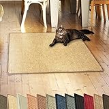 casa pura Sisalteppich Natural Line 60 x 80 cm, Natur - ideal als Kratzmatte für Katzen - schadstofffrei & widerstandsfähig - Sisal Kratzteppich