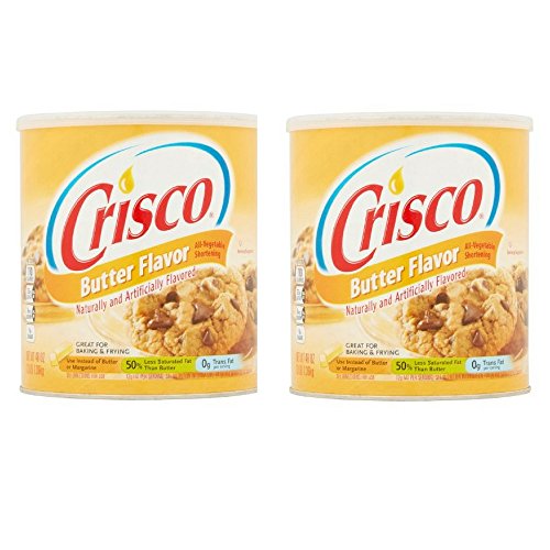 Crisco, All Vegetable Shortening, Butter, 48oz Container (Pack of 2)