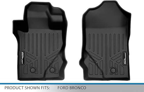 Miniatura 4 de SMARTLINER Juego de alfombrillas de primera fila para todo tipo de clima, compatibles con Ford Bronco 2021-2023