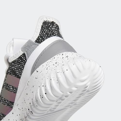 adidas Tênis de corrida infantil unissex Kaptir 2.0, Branco/preto/vermelho vívido, 5.5 Big Kid