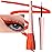 evpct 1Pcs Tomato Liquid Eyeliner Makeup Waterproof Tomato Eye Liners for Women, Eyes Wing Eyeliner Stamps Shapes Colored Eyeliner delineador de ojos a prueba de agua contra el agua blanco para ojos