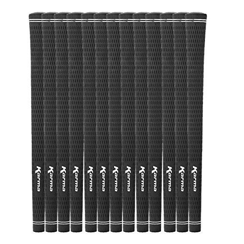 Karma Standard Velvet 13 Piece Golf Grip Bundle, Black by Hireko Golf