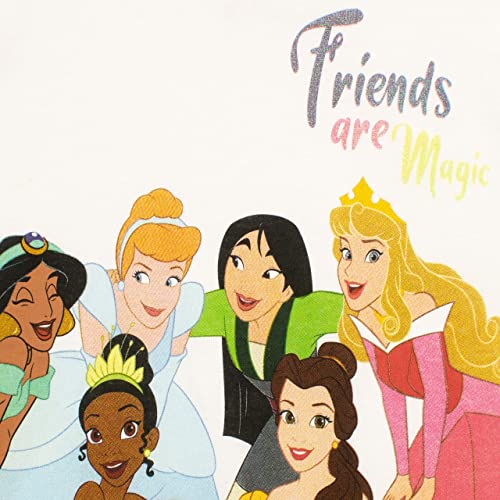 Disney Girls Princess Jasmine, Cinderella, Ariel and Belle T-Shirt Kids Short Sleeve Top Daywear for Kids2