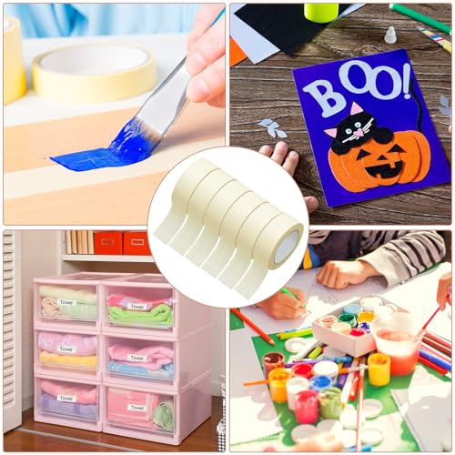 Image of Fainne 6 Rolls 1.88 Inch Masking Tape Bulk 55 Yards