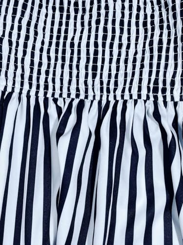 Image of SweatyRocks Women's Striped Sleeveless Spaghetti Strap Mini Dress V Neck A Line Short Sundress