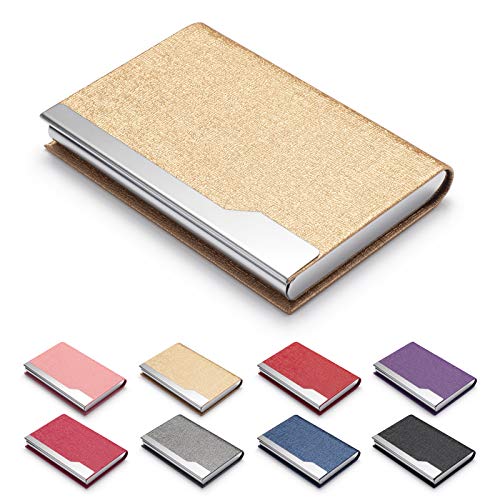 Luxury PU Leather Business Card Holder with Metal Wallet